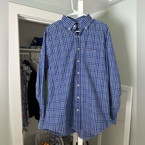 Men's Blue Vineyard Vines Checkered Button Up